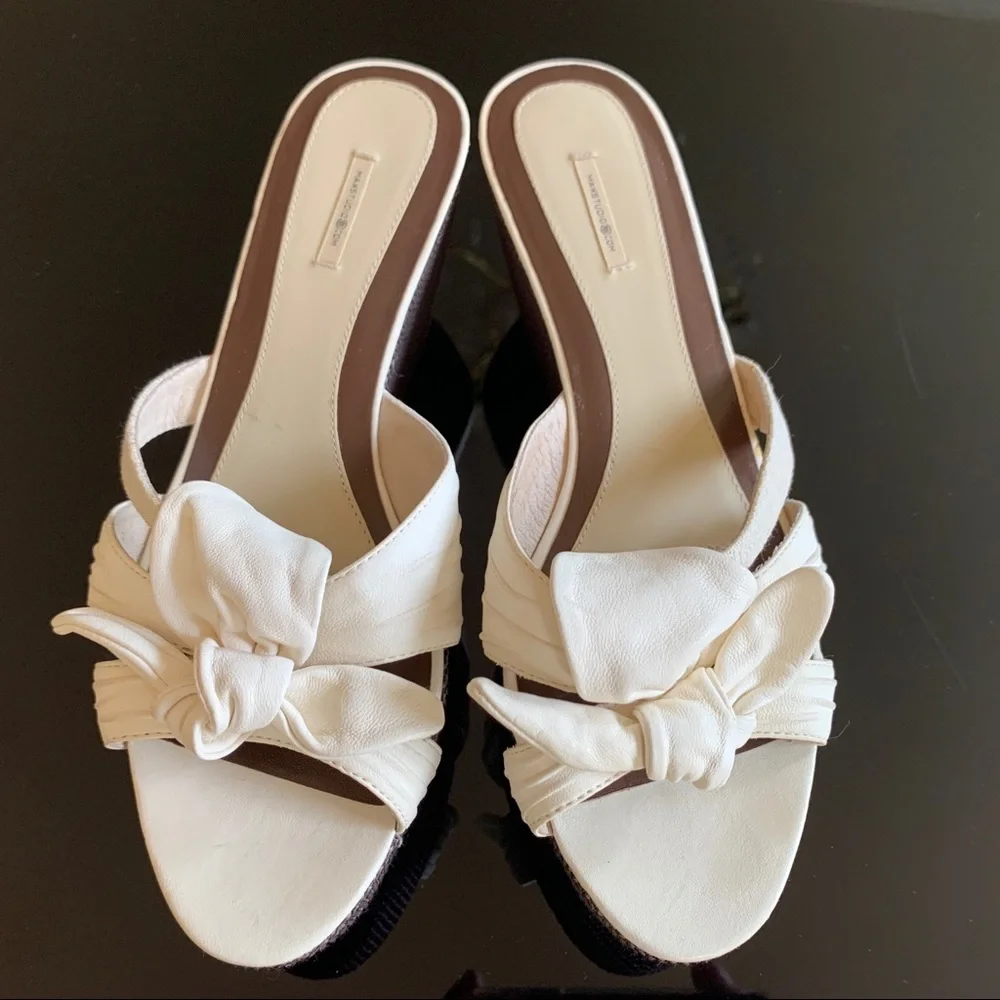 Max Studio off white wedge sandals 7